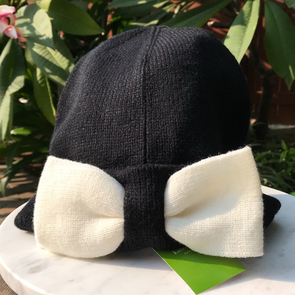 Kate Spade Beanie w/Colorblock Bow NWT